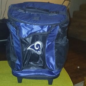 Blue and Black Backpack with Logo